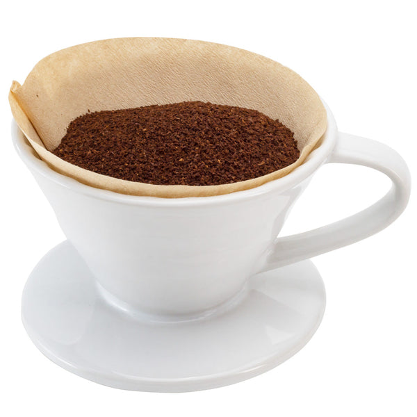 Restpresso 6 oz White Ceramic Coffee Dripper - 4" x 4" x 3" - 1 count box